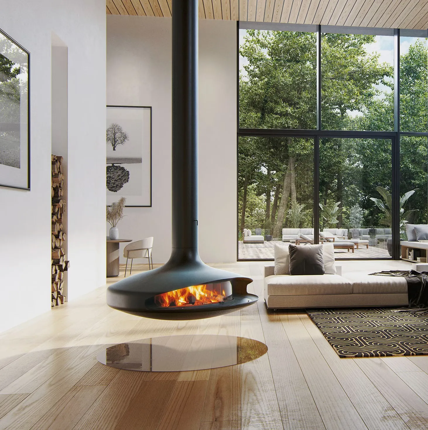 Focus Kamin im Wohnraum
