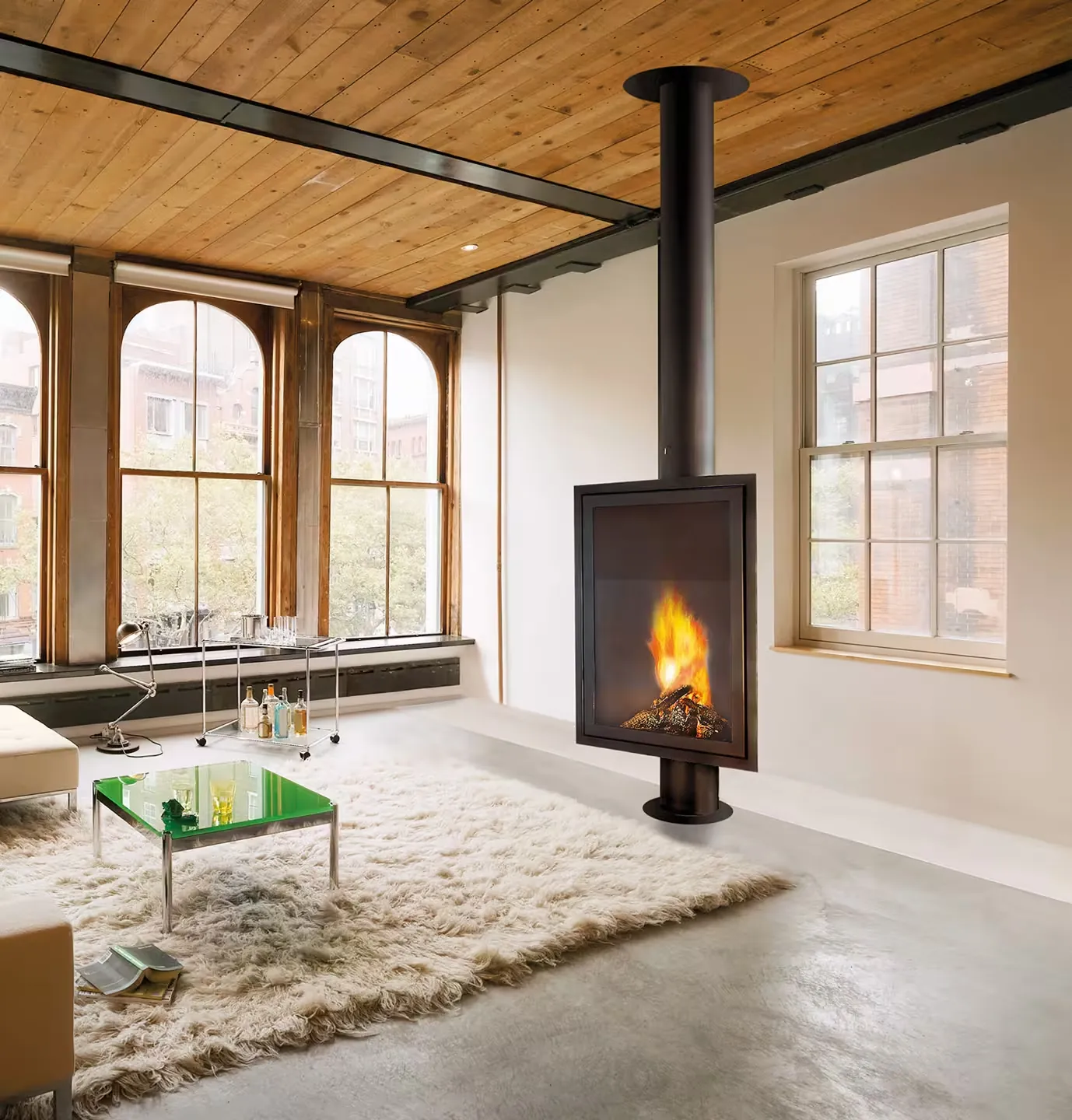 Focus Kamin im Wohnraum